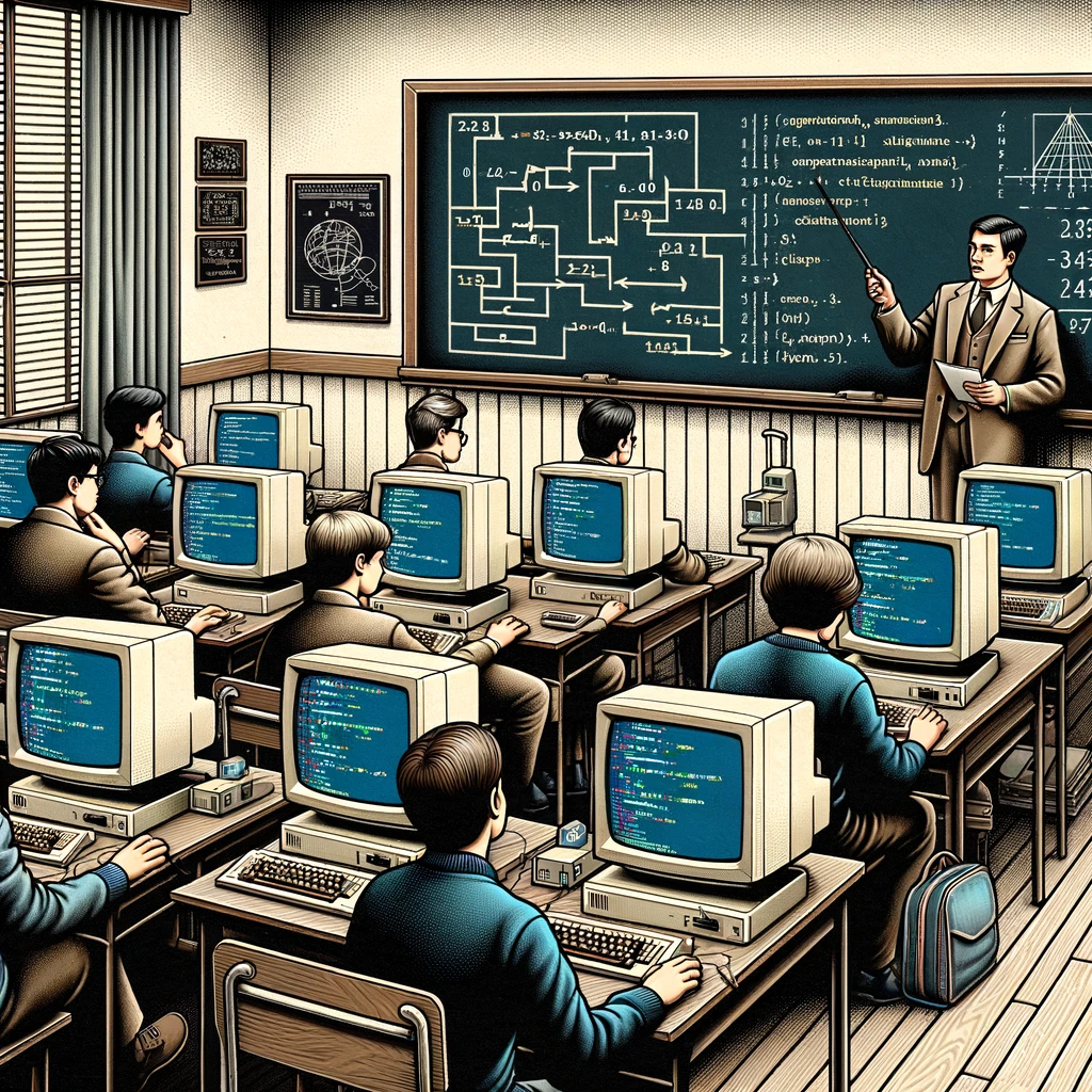 image of a computer science with computers