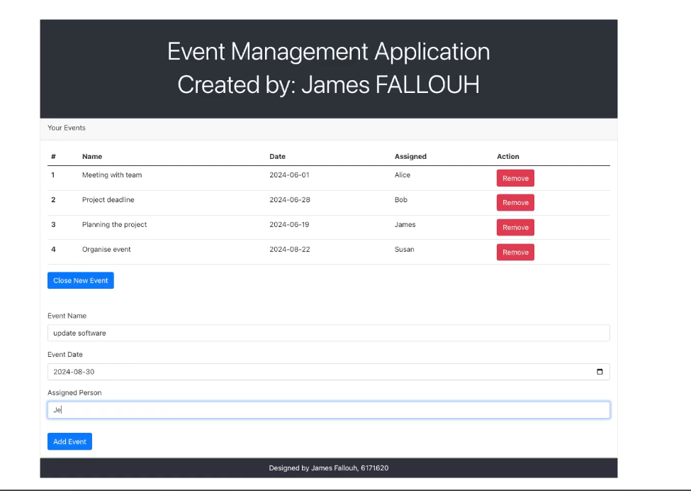 Event Management Application