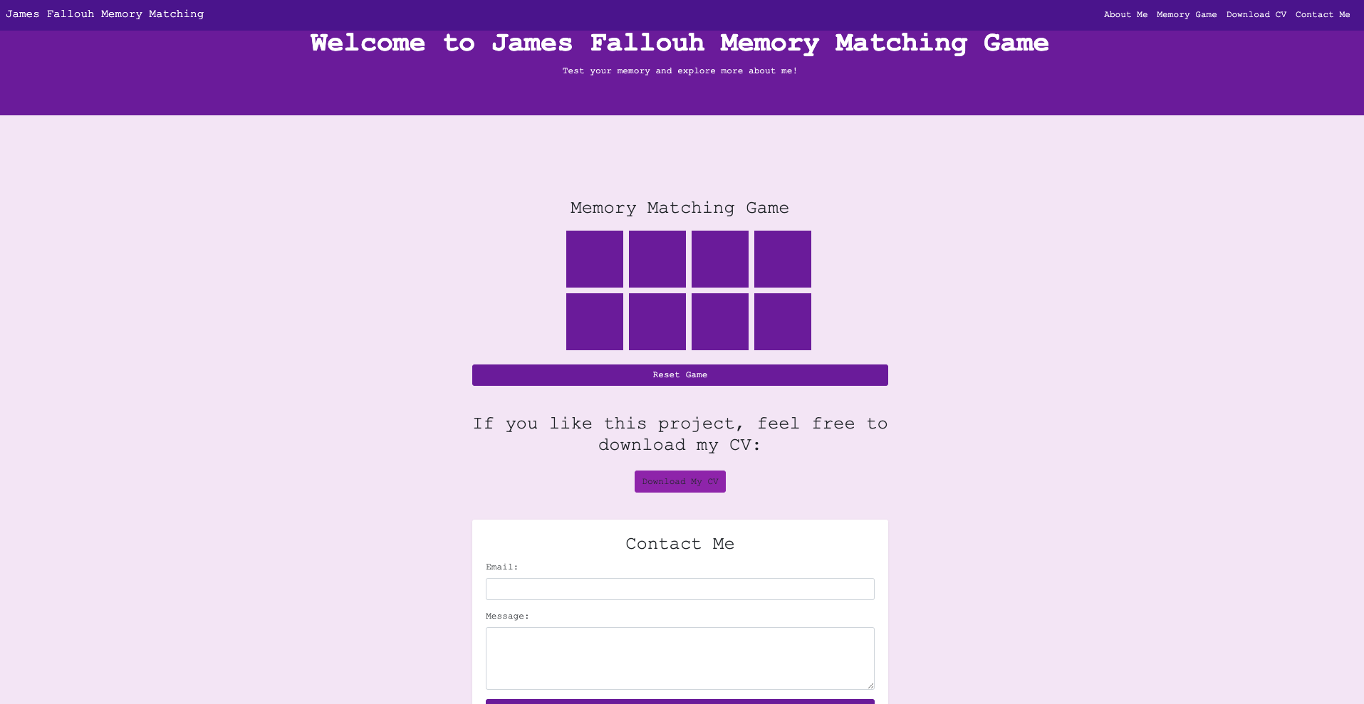 Memory Matching Game